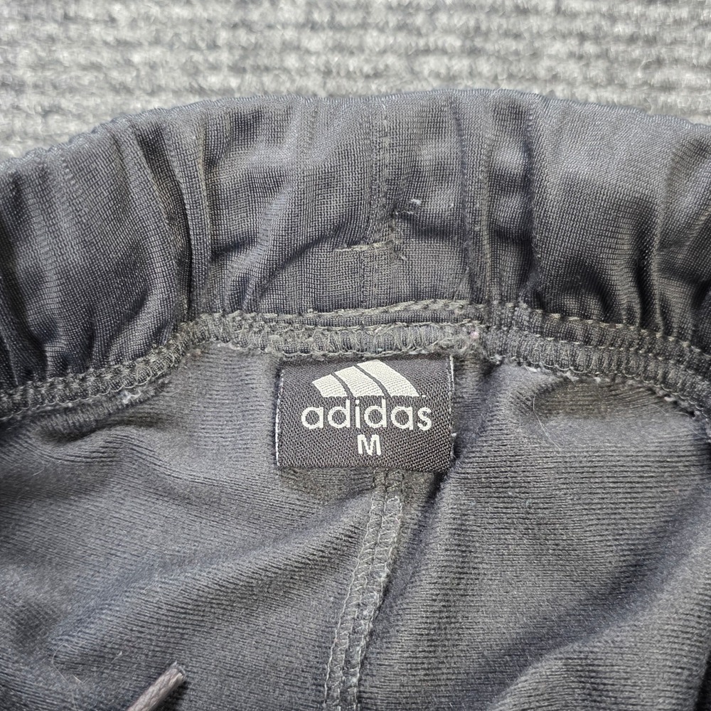 Adidas Track Joggers Pants Girl's Size M Gray 3-Stripe Elastic Waist Drawstring - Picture 3 of 7